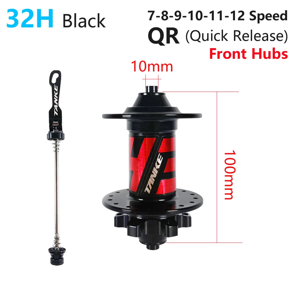 TANKE-MTB Hub Sealed Bearing,for Bicycle 8,9,10,11,12 Speed Mountain Bike Disc Brake,32 Holes,36 Holes,6 NBK Cubo,Aluminum Alloy