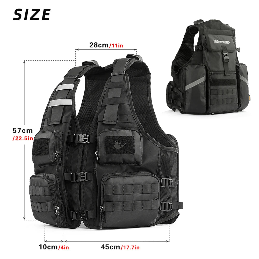 Rhinowalk Motorcycle Backpack Vest Universal Cycling Riding Outdoor Portable Traveling Sporting Pack With Helmet Net