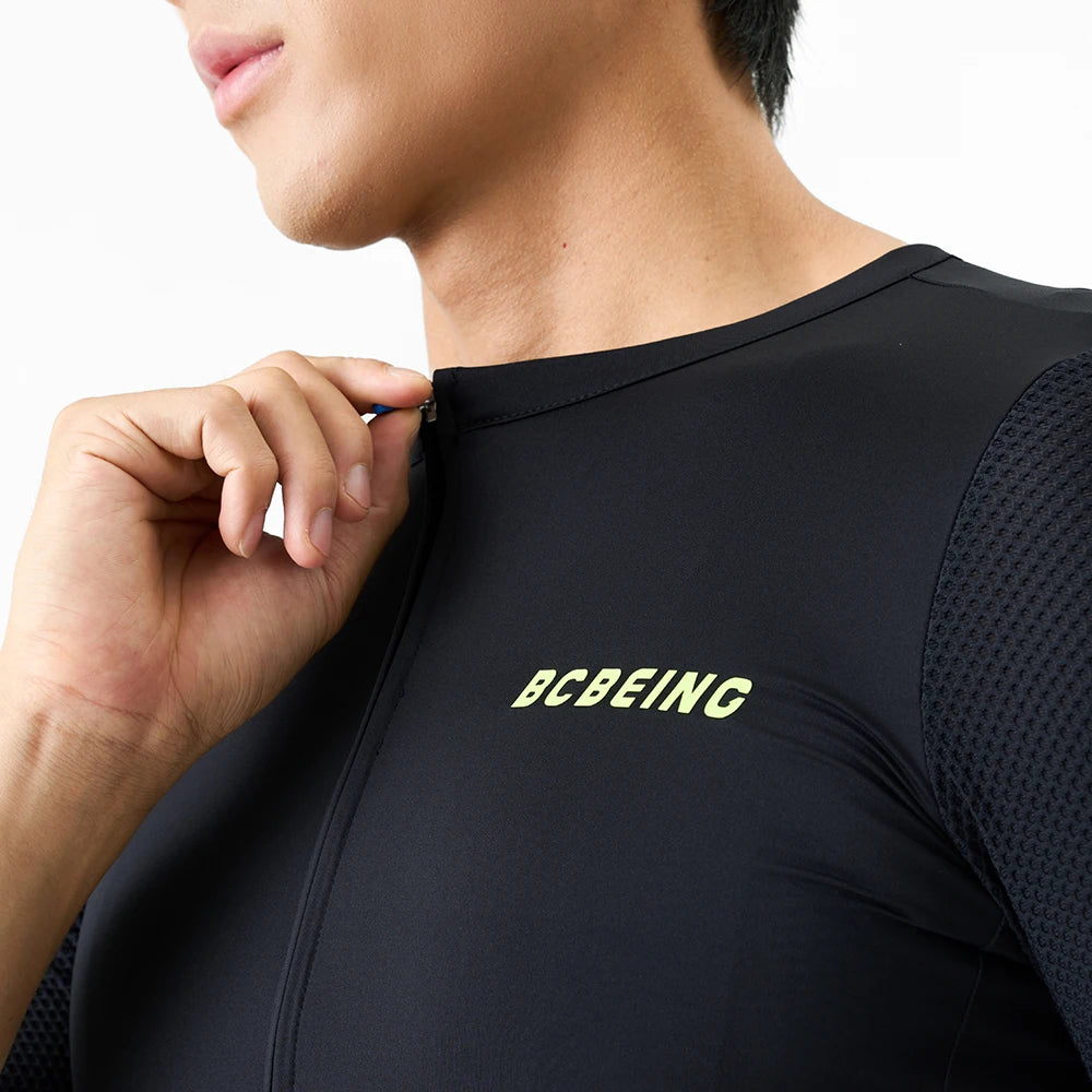 BCBE-ING New Summer Men Women Cycling Jersey LightWeight 3D Bubble Mesh Cycling Jerseys Quick Dry Breathable Cycling Maillot