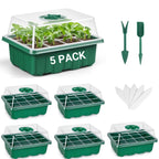 10Pcs Seed Starter Tray Mini Greenhouse Germination Kit with Humidity Dome Plant Seedling Growing Tray with Base Propagation Kit