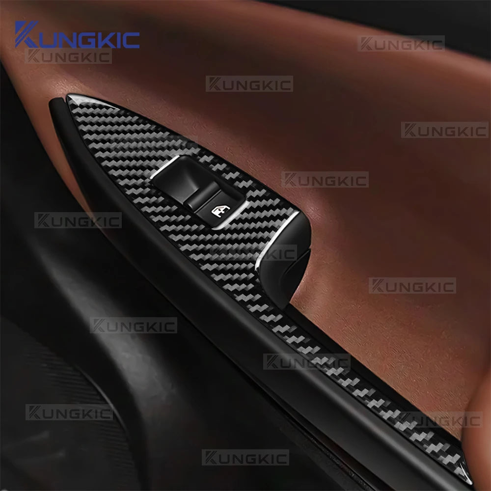 Carbon Fiber Window Lift Switch Panel Sticker for Alfa Romeo Giulietta 940 2010-2021 LHD/RHD
