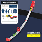 Stunt Speed Double Car Wheels Model Toys For Kids Racing Track Diy Assembled Rail Kits Educational Interactive Boy Children Toy