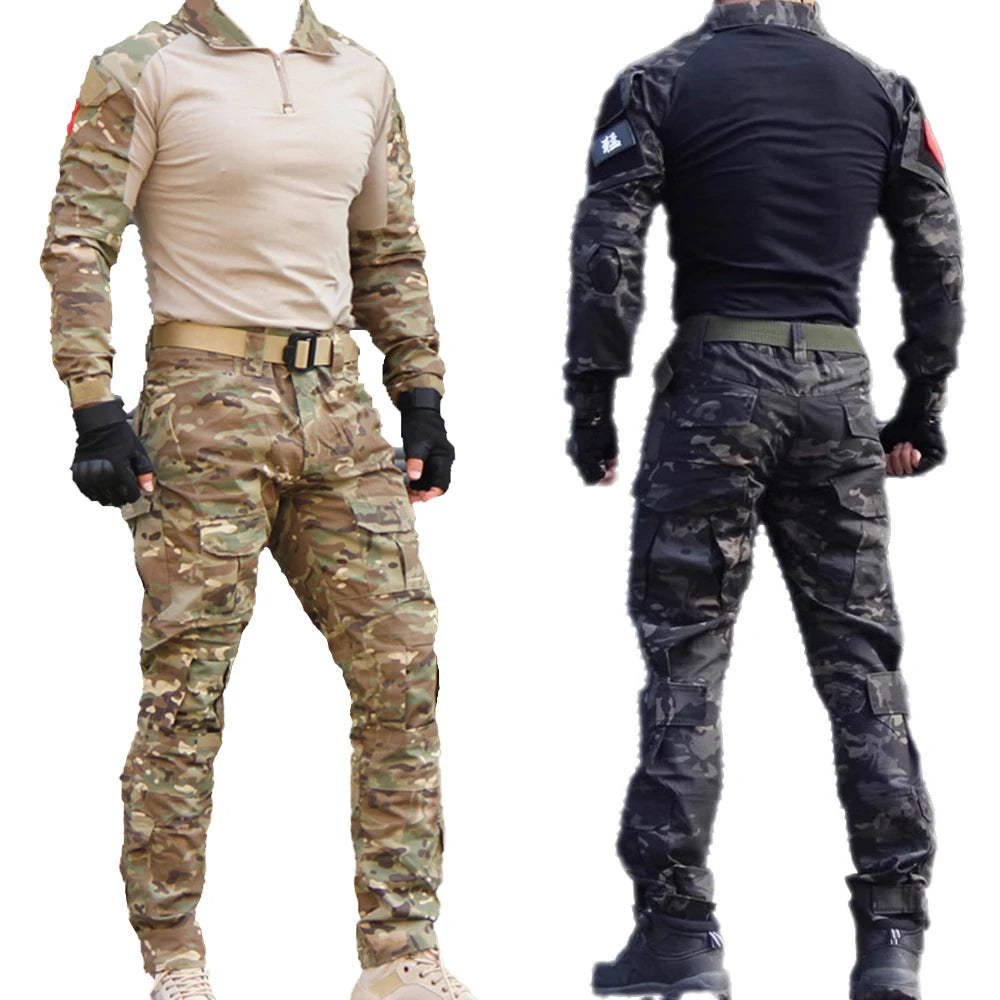 Tactical  Uniform Suits Milit Outdoor Camouflage Suit Hunting Shirts Pants Fish Trainning Airsoft Paintball Clothes Sets