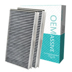 2x Car Pollen Cabin Filter Activated Carbon For BMW 5 6 Series Alpina B5 B6 E60 E61 E63 E64 2004 2005 2006 2007 2008 2009 2010