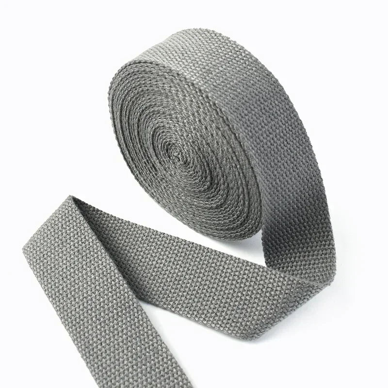 4Meters 1.3mm Thick Cotton Webbing Tapes 20-50MM Backpacks Strap Band Garment Ribbons Belt DIY Sewing Decoration Accessories