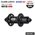 GOLDIX 370 32H Bicycle Hub Sealed Bearing Center Lock Disc Brake J-Bend 32 Holes Ratchet 36T BOOST MTB Hub XD / HG / MS