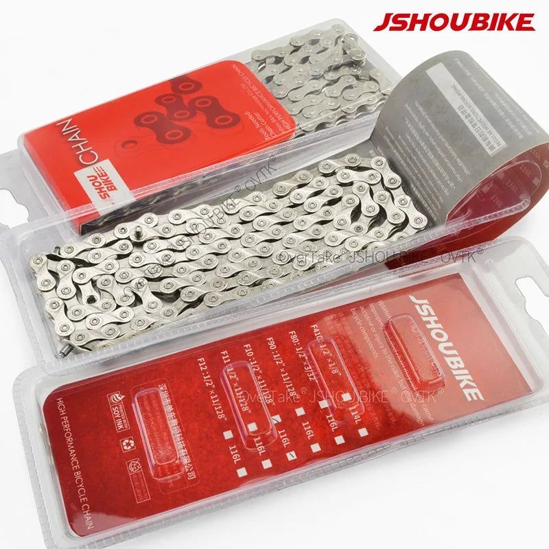 JSHOUIKE 1/6/7/8/9/10/11/12Speed  Chain Mountain Road Bike Electroplating rust prevention MTB Variable speed chain bicycle Parts
