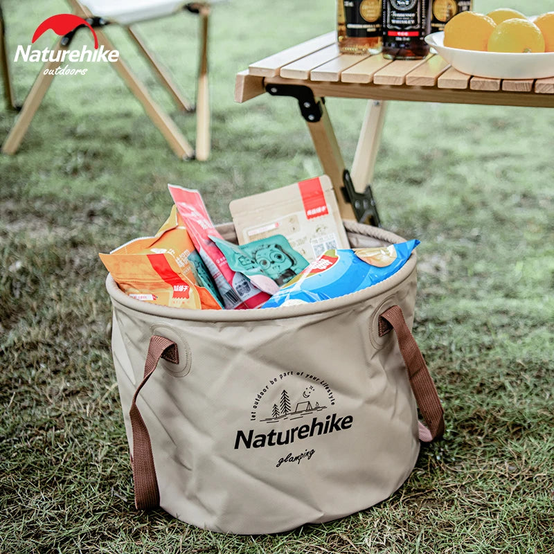 Naturehike Folding Bucket Waterproof Water Sink Bucket Portable OutdoorTravel Foldable Water Basin Camping Hiking Storage Bucket