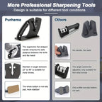 Kitchen Knife Sharpener Sharpening System, Black