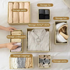 Drawer Organizers Clothes Dresser Organizer Bins Fabric Closet Organizers and Storage Drawer Dividers for Clothing Socks Underwe