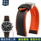 for IWC Pilot Mark 18 Portuguese Tudor Breitling Nylon Rubber Bottom Watch Strap Watchband 19mm 20mm 21mm 22mm 23mm 24mm