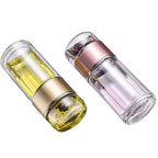 420ML Tea Cup Easy To Clean Glass Tea Cup with Double Layer Tea Infuser Tea Infuser Water Cup Suitable for Office Outdoor Travel