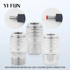 Car Wash Accessories High Pressure Washer 1/4 Self-locking Quick Connection For Car Cleaning Water Gun Snow Foam Lance M14 M22