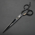 XUANTENG 7-inch black hair cutting scissors with bearing design, barber scissors