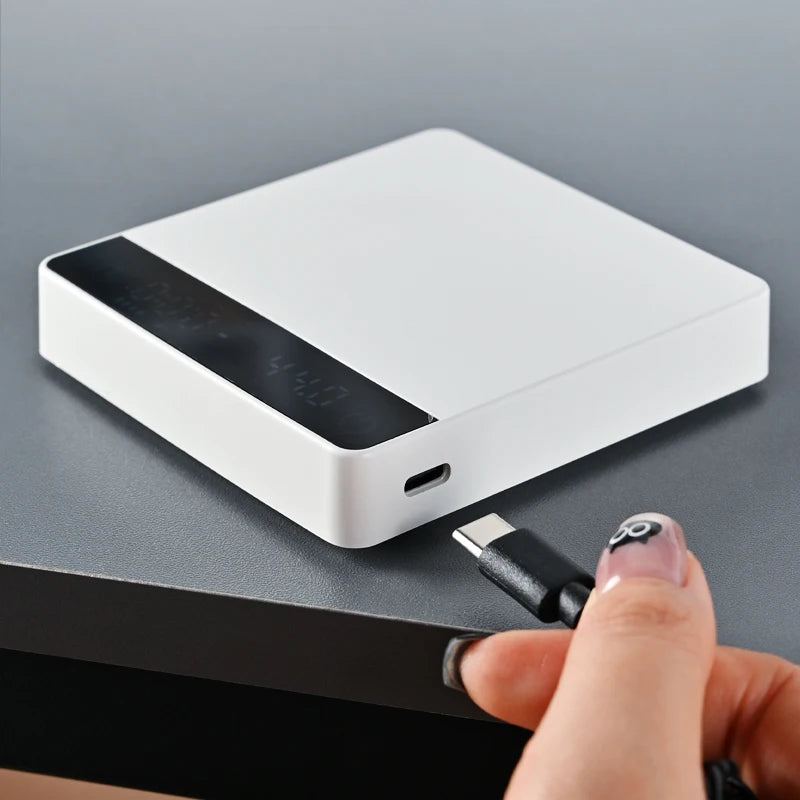 Mini Smart Coffee Scale with Timer 2kg x 0.1g Digital Kitchen Scale, White