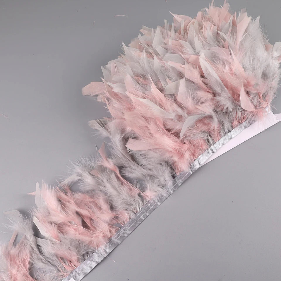10-15cm Marabou Feathers Trim DIY Wedding Turkey Feather Ribbon Crafts Sewing Clothing Party Plume Handmade Home Decor