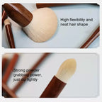 10PCS Sandalwood Makeup Brushes Set Powder Blush Foundation Blender Sculpting Eye Shadow Professional Beauty Make Up Brush