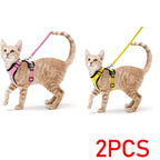 Easy Control Escape Proof Cat Harness and Leash - Soft Adjustable Vest Harnesses for Walking Cats MXQQY01