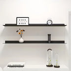 Modern Minimalist Floating Shelf-Mounted Bookcase & Display Shelf with Heavy-Duty Iron, Black/White Suitable for Home Office