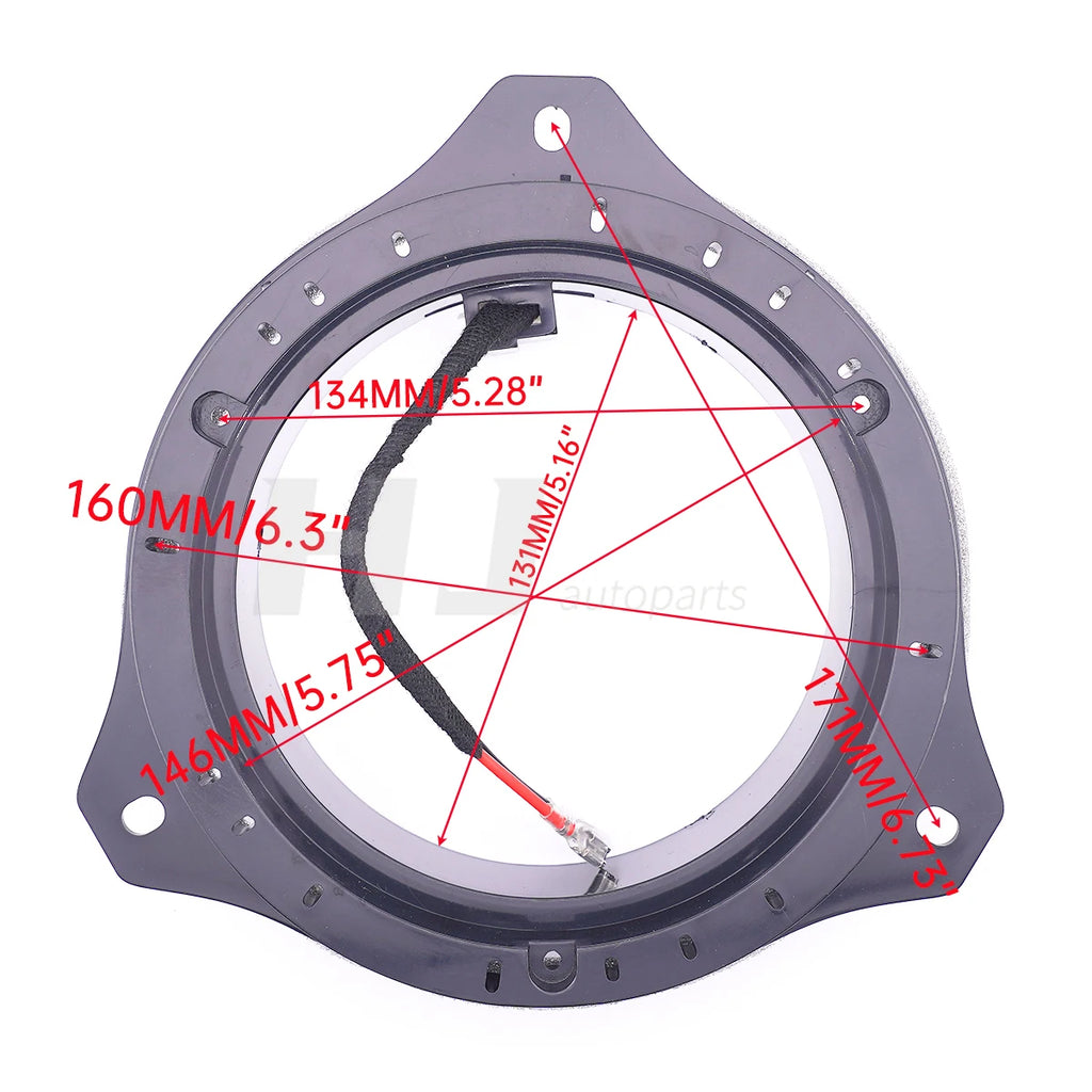 2pcs Car 6.5Inch Speaker Pad Mount Adapter Bass Sub Woofer Audio Ring Spacer Transfer 6.5" Horn Pad Plug Washer for Suzuki SUZUK