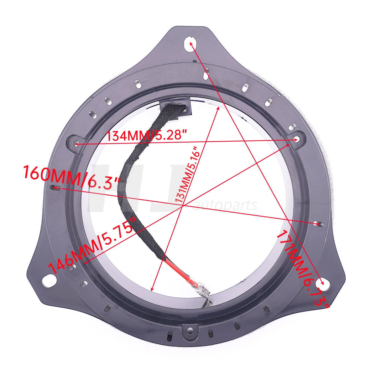 2pcs Car 6.5Inch Speaker Pad Mount Adapter Bass Sub Woofer Audio Ring Spacer Transfer 6.5" Horn Pad Plug Washer for Suzuki SUZUK
