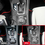 For Mazda 3 Axela 2014-2019 Center Control Gear Panel Decor Carbon Fiber Cover Trim Strip Inside Car Interior Accessories