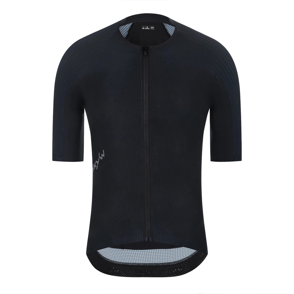 YKYWBIKE Men's Cycling Jersey Short Sleeve Quick-Dry Breathable Road/MTB Shirt, Black
