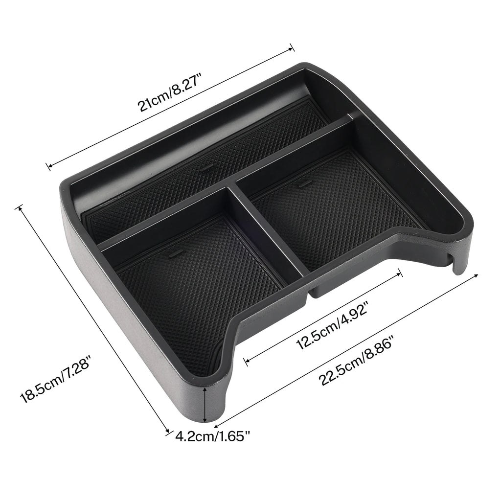 VW ID.4 Armrest Organizer Tray Lower Storage Box Center Console Insert, Black