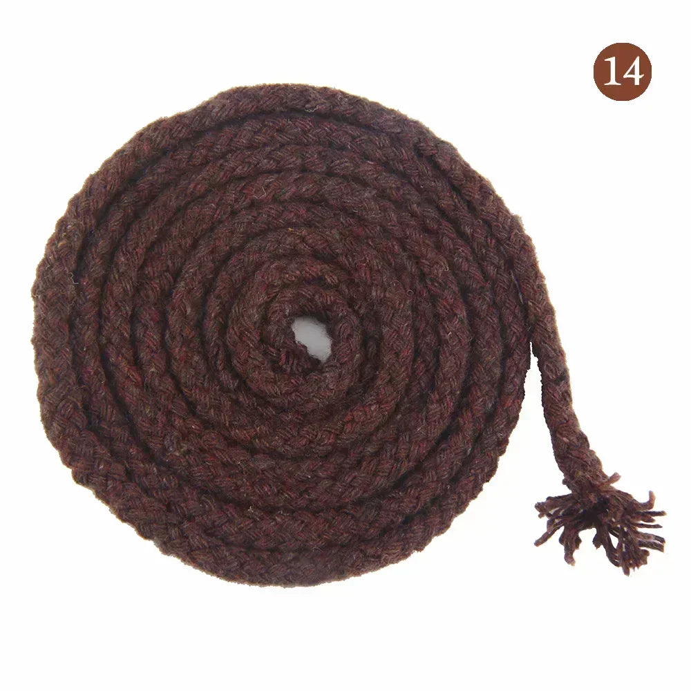10M 5/7mm Cotton Cord for Sewing Twisted Rope Bag Strap Weave Cords Woven String Home Textile Decoration Ropes Craft Accessories