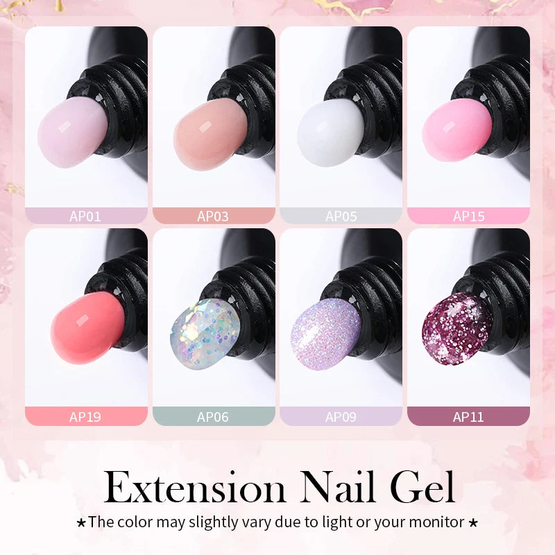BORN PRETTY Acrylic Gel For Manicure Crystal 30ml Nail Gel Polish For Extension False Nail Tips Quick Building Hybrid Varnish