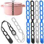 6Pcs Pot Universal Fixing Strap 21.65 Inch Crock Pot Lid Holder Supplies Silicone Straps Suitable for Storing Curtains Yoga Mats