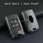 Carbon Fiber Car Key Fob Cover Chain Case For Land Range Rover Sport Evoque Defender 90 110 130 Discovery Velar Jaguar XF F-PACE