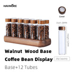 Convenient Magnetic Coffee Bean Storage Glass Tubes Storage Container Display Rack Espresso Accessories