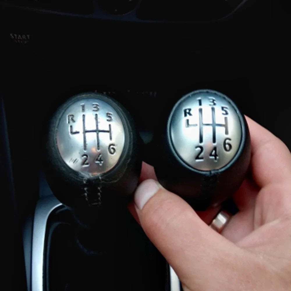 6-Speed Gear Shift Knob for Renault Duster 2010-2016, PU Leather, 1pc