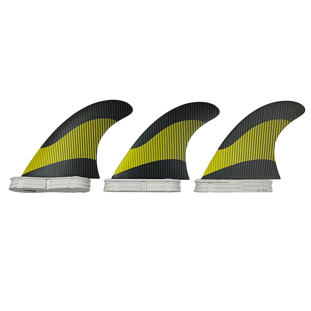 UPSURE FCS 2 G5 Fins Tri Fins Thruster Surfboard Fins Surfing Fins Honeycomb Fibreglass Double Tabs 2 Fin Surf 3 Fins (M Size)