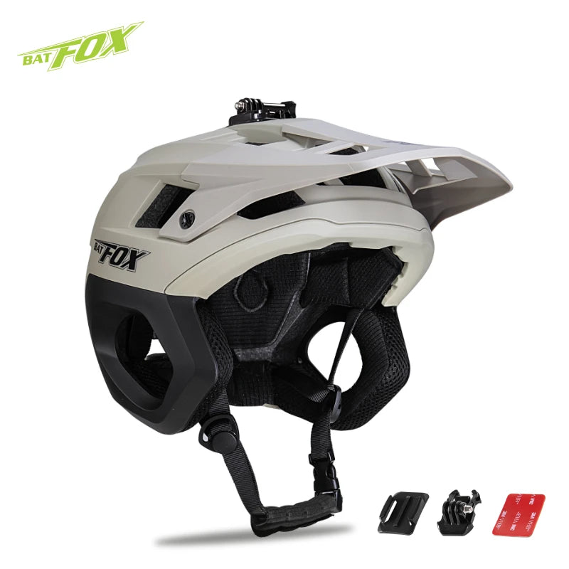 BATFOX Men's Bicycle Helmet BMX Off-road Downhill Lightweight Safety 3/4 Helmet Cap Summer Motorcycle Enduro Helmet CE/EN1078