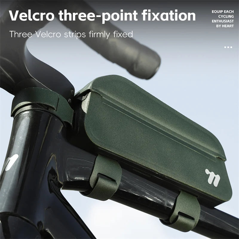WEST BIKING Bicycle Magnetic Lid Top Tube Bag With Bolts Mounted & Straps MTB Road Bike Waterproof  Front Frame Structured Bag