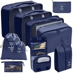 7/10 Pcs Set Travel Organizer Storage Bags Suitcase Packing Cubes Cases Portable Wardrobe Luggage Clothes Shoe Pouch Fold