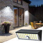 Solar Lighting Wall Light Super Bright 38 Led Motion Sensor Wall Lamp 270 °   Wide Angle and 4 Modes, Ip65 Level Waterproof Solar Security Light Suitable for Courtyard Garden Garage Front Door