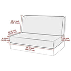 2 Pcs/set Jacquard RV Dinette Sofa Seat Cushion Covers Elastic Armless Couch Slipcovers Booth RV Camper Car Bench Backrest Cover