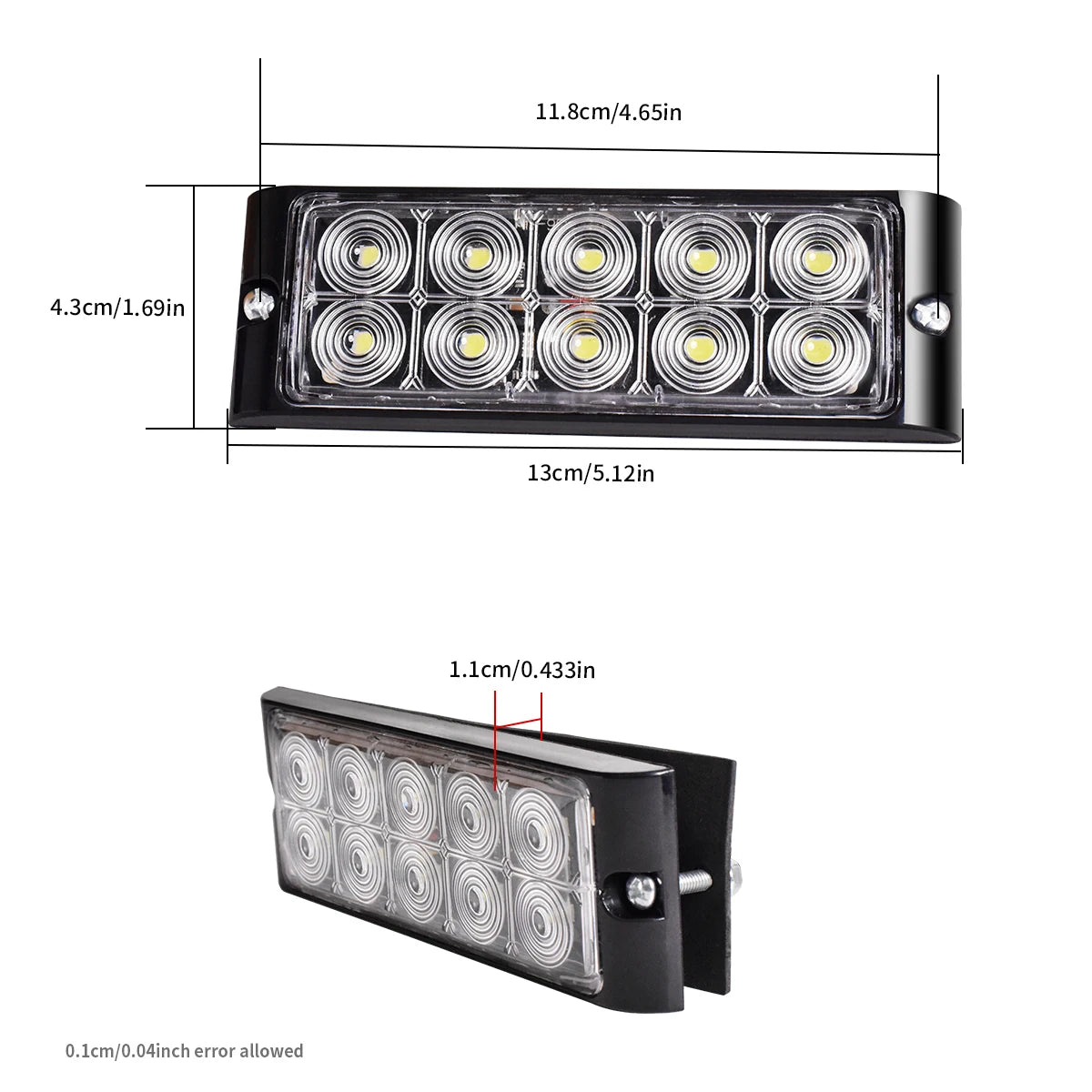 4 Pieces High Bright LED Side Light For Lorry/Truck/Pick up12V/24V White/Blue/Green/Red/Yellow Long Life Span Easy Installation