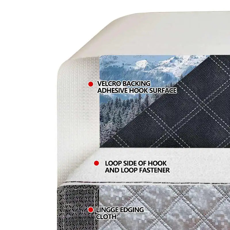 Warm and windproof magnetic self-priming cotton door curtain for kitchen, thickened shading and insulation, easy to install