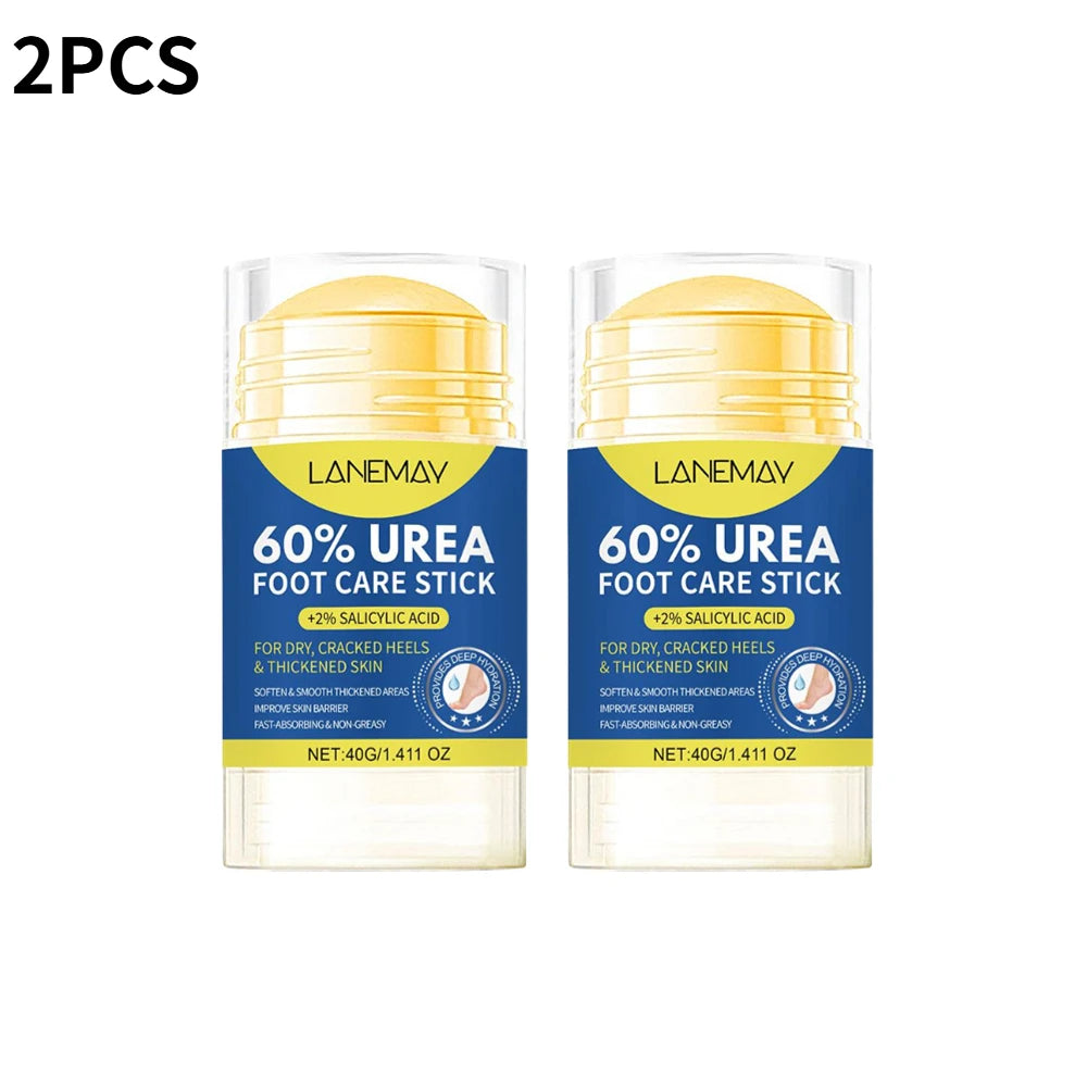 60% Urea Foot Care Cream Stick - Intensive Cracked Heel Repair, Callus Remover for Dry Feet - Fast Absorbing Foot skin