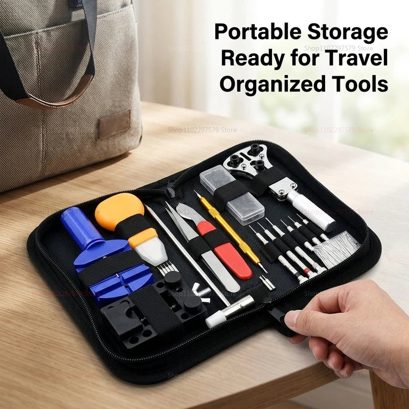 147pcs Watchmaker Jewelry Repair Tools Kit Includes Case Opener and Remover Set Professional Clock Repair Tool for DIY Watch