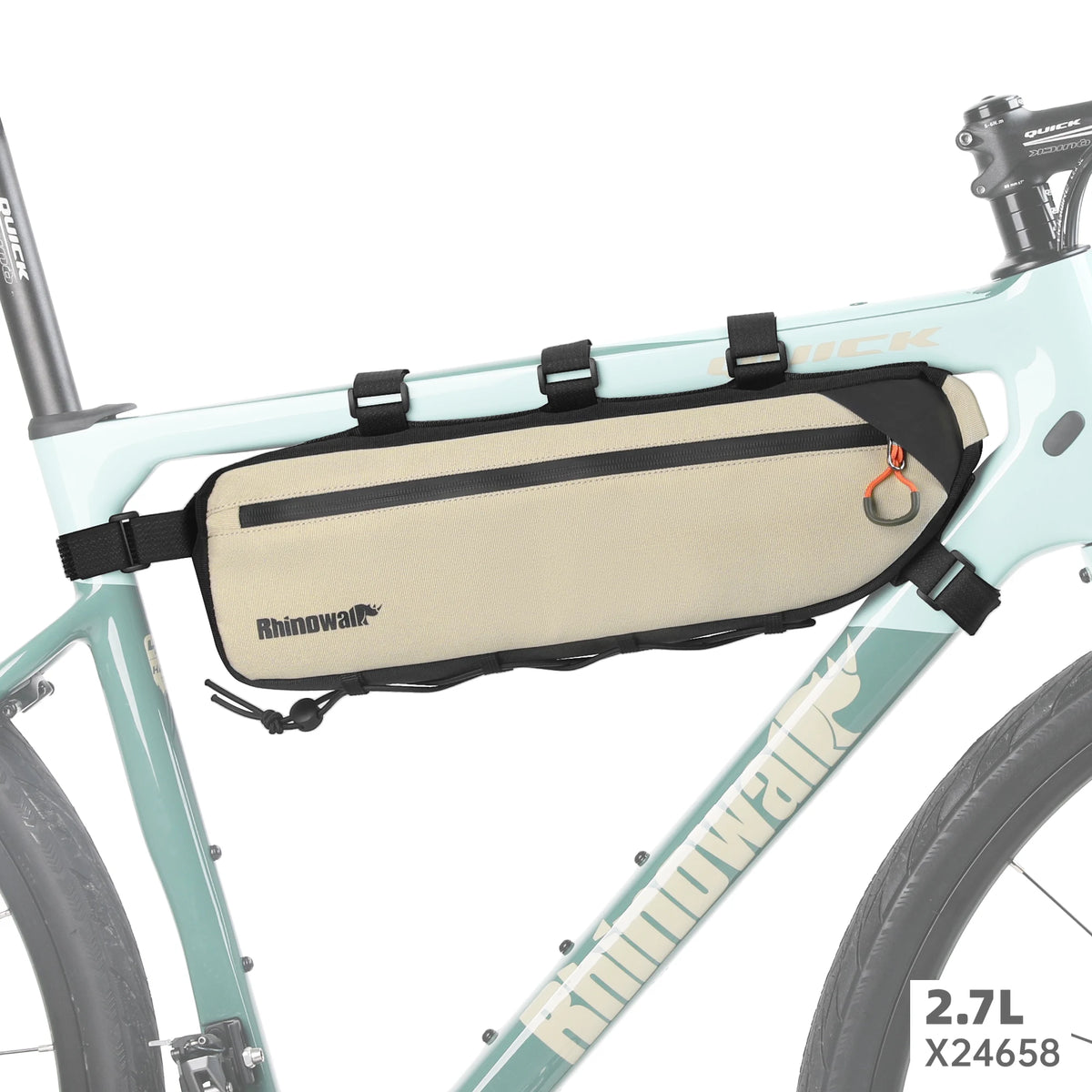 Rhinowalk Bike Bag 2.1L/2.7L Bicycle Frame Under Tube Bag  Dirt-resistant MTB Road Gravel Bike Triangle Storage Bag 1 Piece Sale
