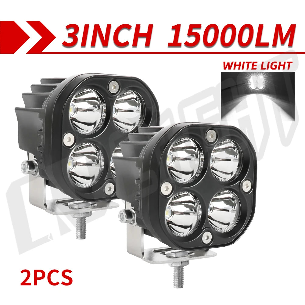 CO LIGHT 3inch Led Work Spotlights 24V 12V Headlights for Motorcycles Flood Led Bar Fog Light DRL for Car Truck 4x4 Off Road ATV