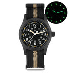 Militado Ml05 Vintage Field Watch VH31 Sweep Second Quartz Movement Sapphire Crystal High Clear AR Coating Luminous 38Mm Watches