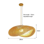 Newest Bamboo Pendant Lamps Ceiling Lights Rattan Wicker Lustre Hand Knit Braiding Suspended Home Dining Braided Decoration HOT