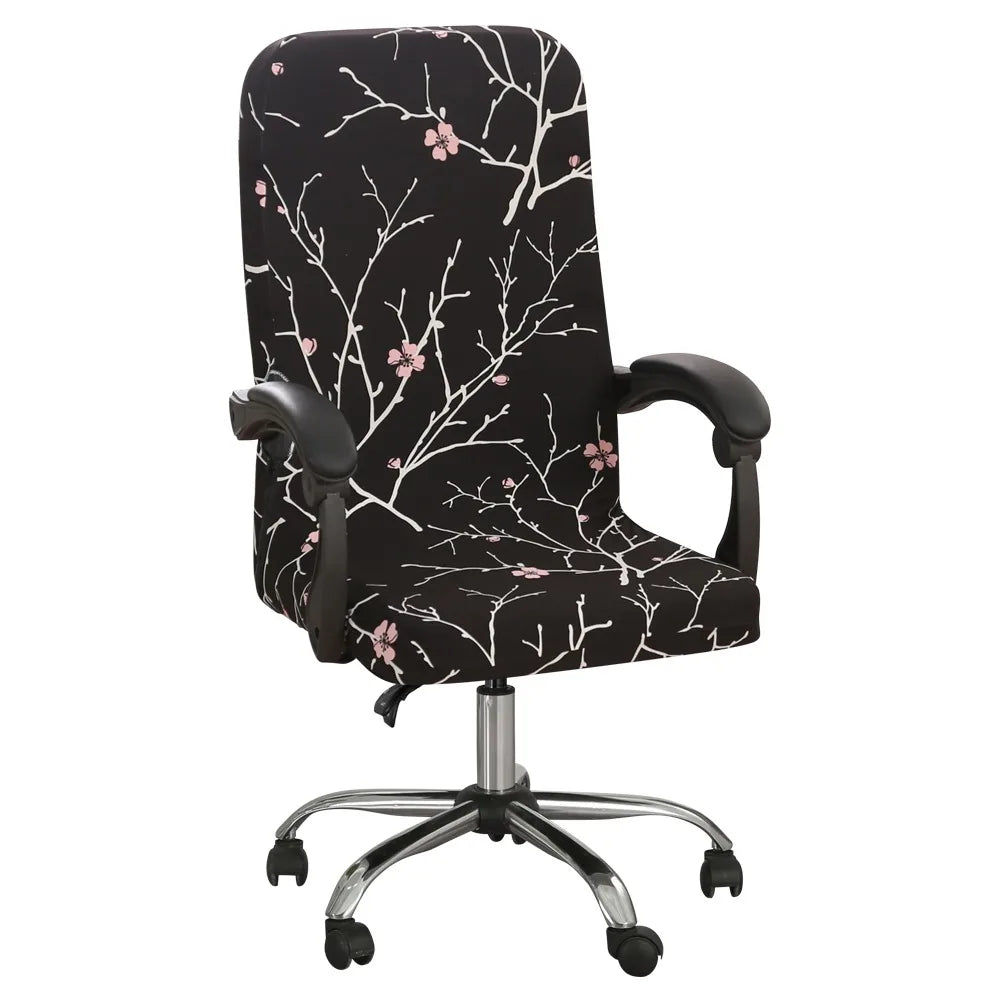 Elastic Rotating Office Chair Cover With Back Anti-dirty Computer Seat Case Spandex Gaming Chairs Slipcover for Armchair