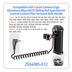 DSLR Camera Cage Side Handle Grip With Trigger Shutter Control Cable for Sony Canon Nikon Camera Carbon Fiber Top Hand Grip